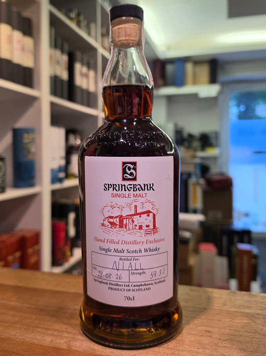 Springbank Hand filled distillery exclusive Infinity single malt 2026 nas 0,7l 59,3 % vol. Whisky NIALL 280826
