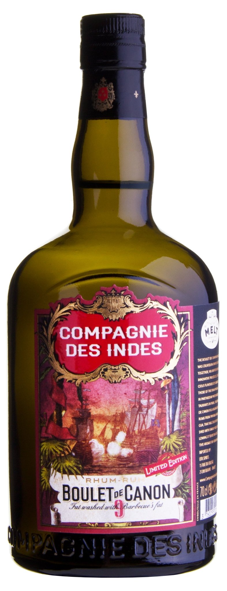 Compagnie des Indes Boulet de Canon No. 9 cdi Rhum Rum0,7l 46% vol. Fassabfüllung Sonderedition limitiert auf ein Fass