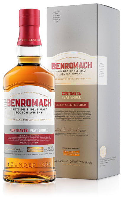 Benromach CONTRASTS Peat Smoke SHERRY Cask 2014 2023 Matured 0,7l 46% vol. Whisky First-Fill-Sherry-Hogshead-Fässer