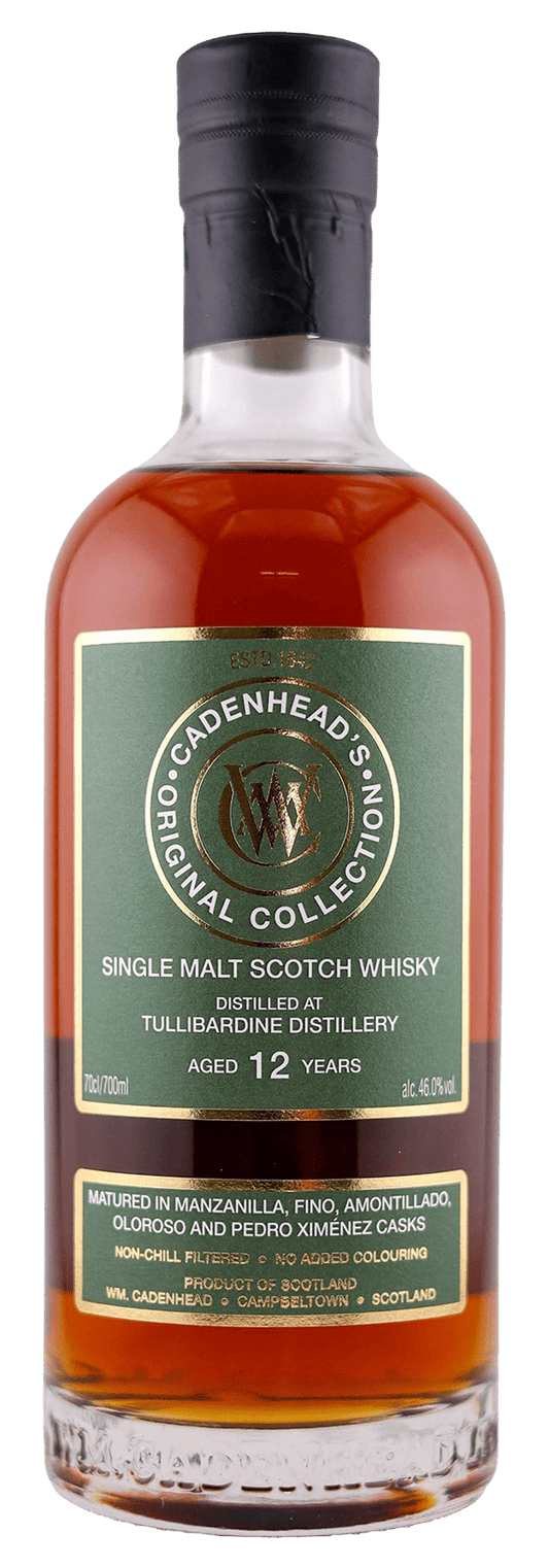 Sherry Spectrum Tullibardine Amontilado Fino PX Oloroso Manz. Cask 12 y Cadenhead's 0,7l 46 %vol. Whisky