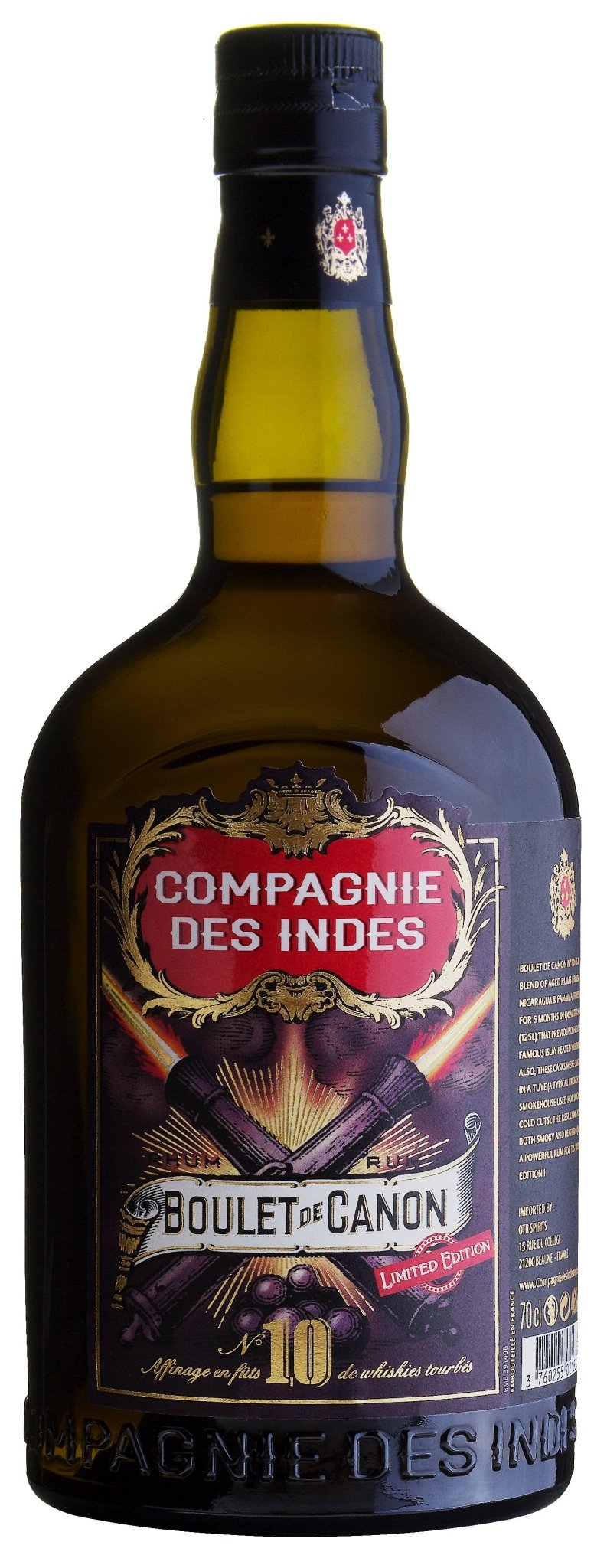 Compagnie des Indes cdi Rhum Rum Boulet de Canon 2021 No. 10 Islay Cask finish 0,7l 46% vol. Fassabfüllung limitiert