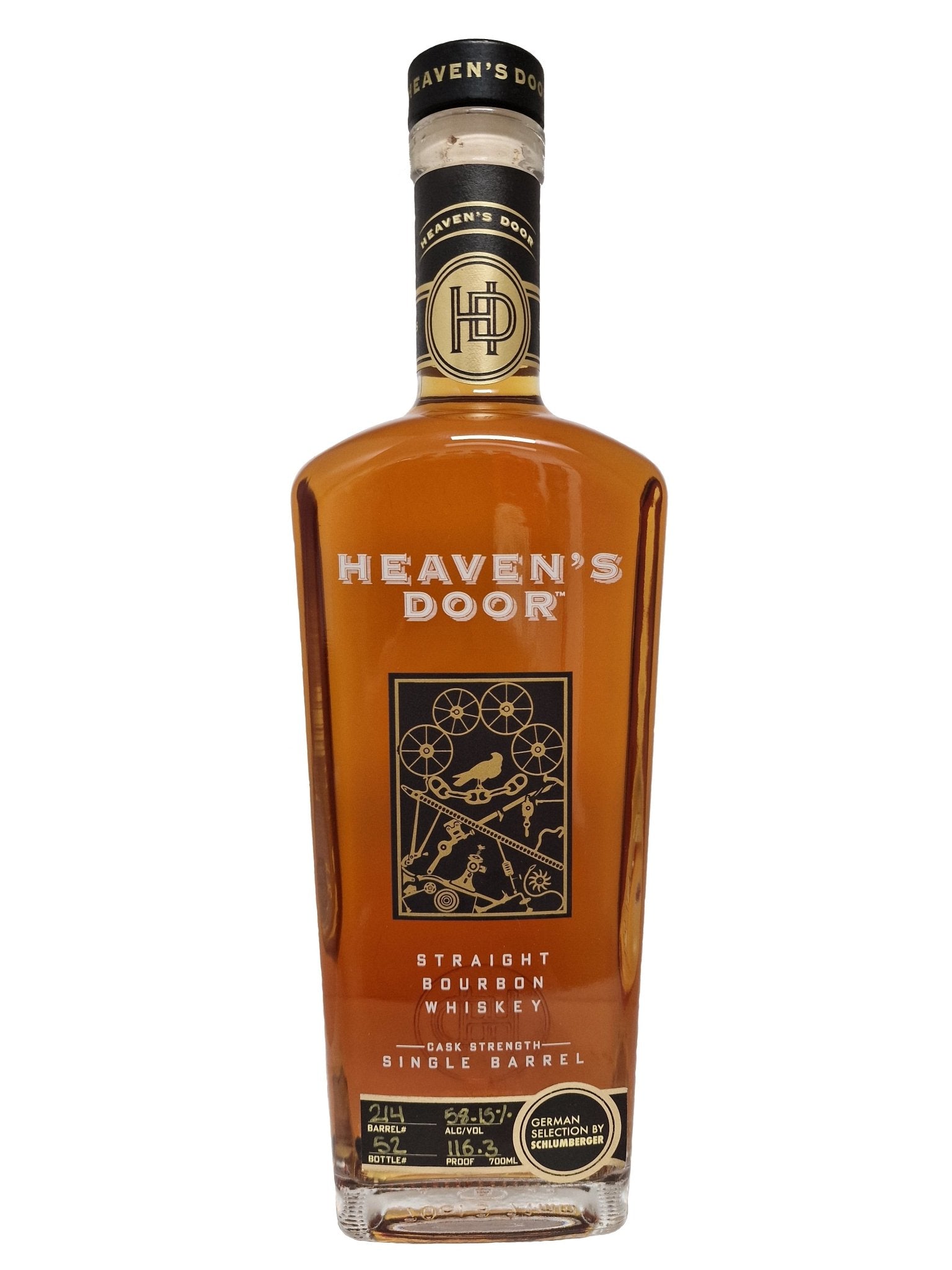 Heaven‘s Door Single barrel SKG 4 Bourbon Whiskey 0,7l 58,15 % vol. Bob Dylon Straight SINGLE CASK straigth Tennessee