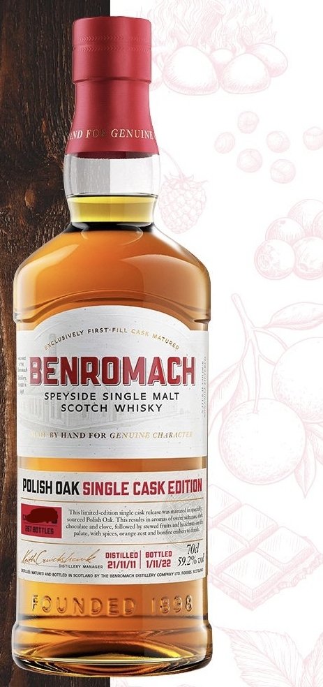 Benromach Single cask Polish oak 2011 2022 #770 German selection 0,7l 59,2% vol. Whisky   limitiert auf 267