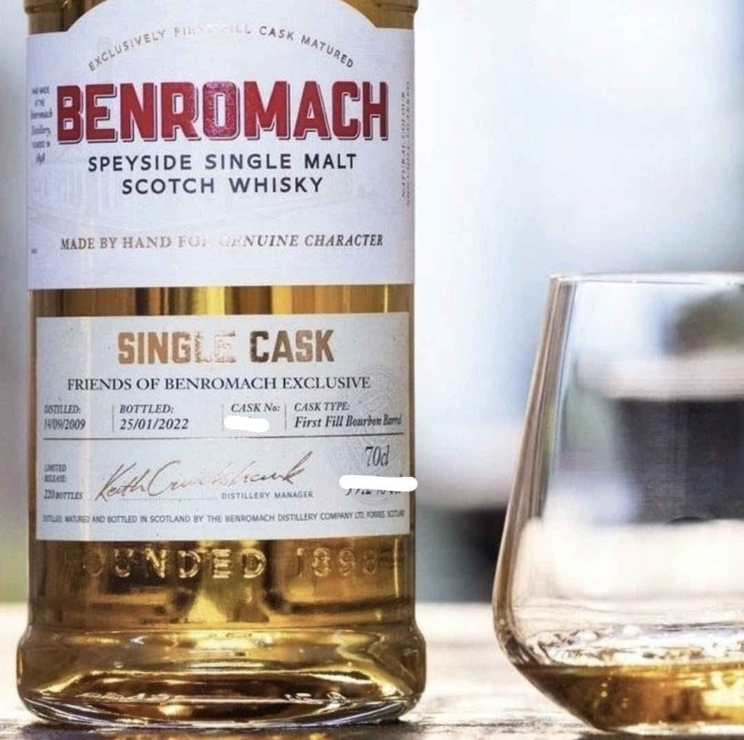 Benromach Single cask 2009 2022 #720 German selection 0,7l 58,4% vol. Whisky First Fill Boutbon barrel cask