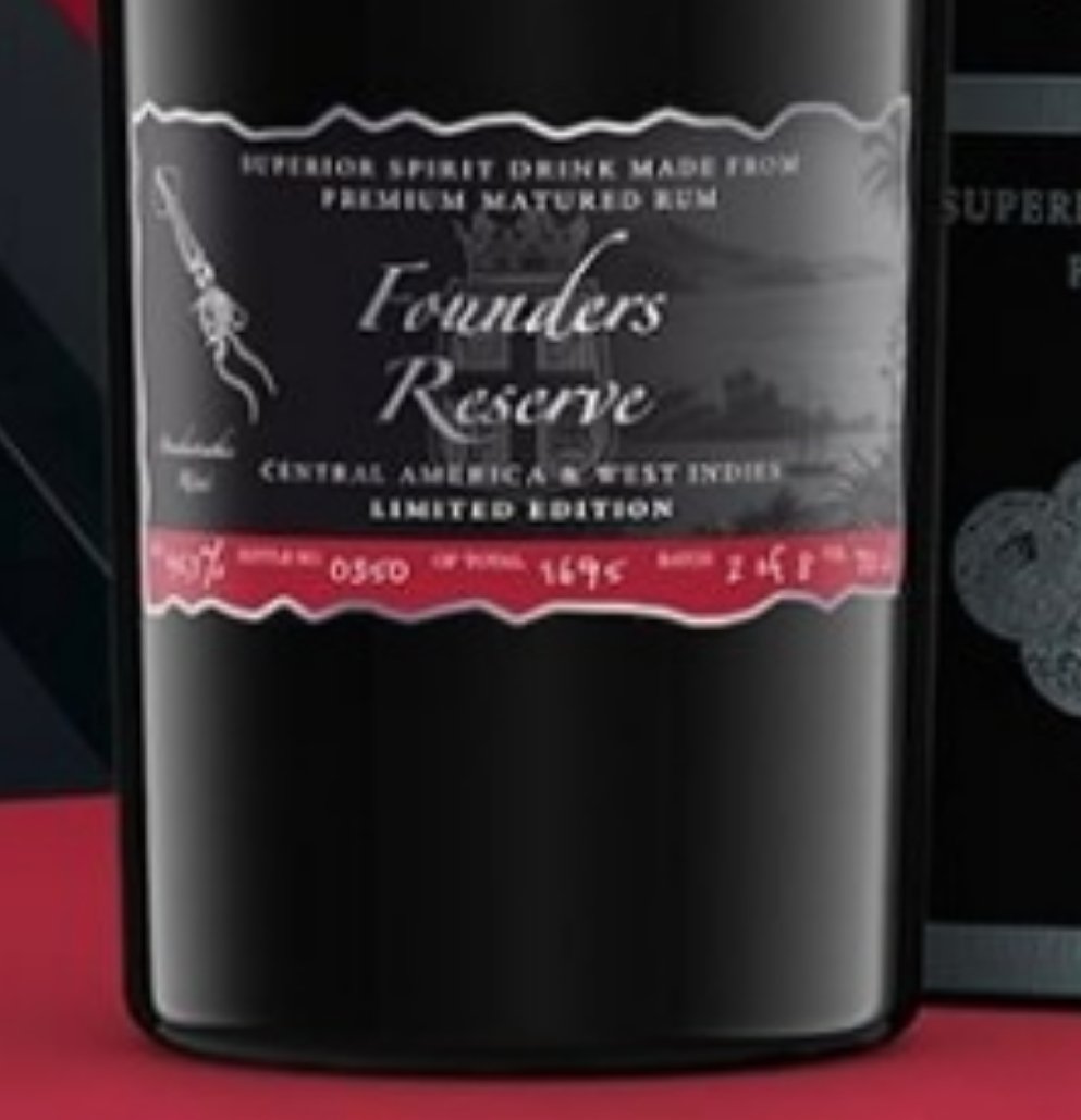 A.H.Riise XO Founders rouge foncé 2023 Teil 4 Réserve 0,7l 45,1% vol. rhum limité vert rhum AH Riise XO noir