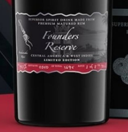 A.H.Riise XO Founders rouge foncé 2023 Teil 4 Réserve 0,7l 45,1% vol. rhum limité vert rhum AH Riise XO noir