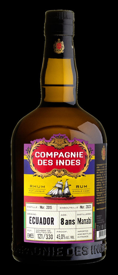 Compagnie des indes Ecuador 2015 2023 Dist 45% vol. 0,7l CDI Rum