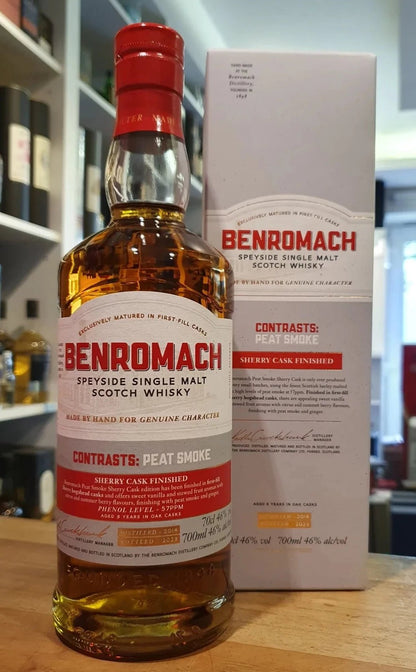 Benromach CONTRASTS Peat Smoke SHERRY Cask 2014 2023 Matured 0,7l 46% vol. Whisky First-Fill-Sherry-Hogshead-Fässern