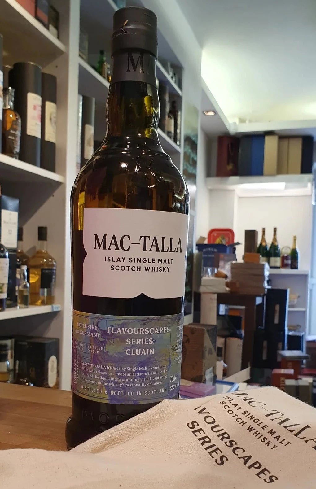 Mac-Talla Cluain flavourscape series Artist Series cask strength Whisky Islay single malt 0,7l 52,3 % vol. mit GP Morrison