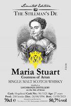 Laden Sie das Bild in den Galerie-Viewer, Arran 1996 2023 Maria Stuart 27y The Stillman 0,7l 50,7% vol. Whisky single cask
