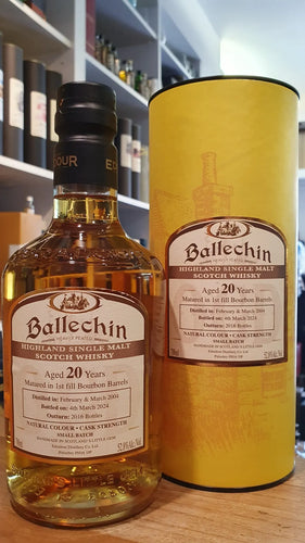 Ballechin 2004 2024 20y OGD Bourbon cask CS 0,7l Fl 52,80%vol. Highland whisky
