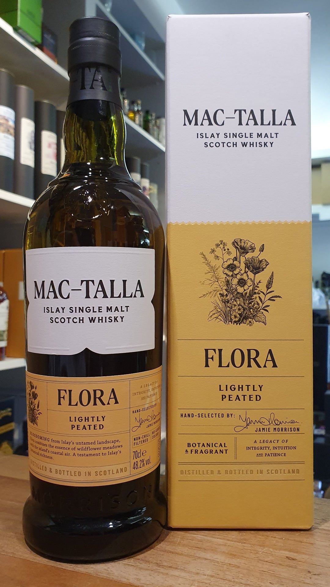 Mac-Talla Flora Whisky Islay single malt 0,7l 48,2 % vol. mit GP Morrison