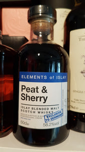 Elements of islay Peat & sherry Islay blend scotch whisky 0,5l 58.2 %