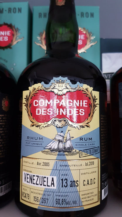 Compagnie des Indes Rum Venezuela 13 0.7l 60.8% Fassabfüllung Sonderedition limitiert auf nur ein Fass