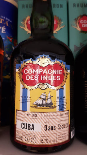 Compagnie des Indes Cuba 9y cdi Rhum Fassabfüllung Sonderedition limitiert auf nur ein Fass Rum  0.7l 58.7%