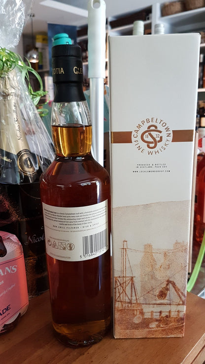 Glenscotia double cask bourbon sherry single malt scotch whisky  0.7l Fl 46% Campbeltown scotch Whisky  A wonderful peaty