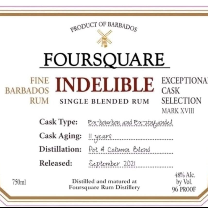 Foursquare Indelible Barbados Exceptional collection 48% vol. 0,7l limitiert limited - inn-out-shop