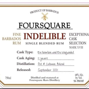Foursquare Indelible Barbados Exceptional collection 48% vol. 0,7l limitiert limited
