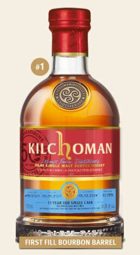 Kilchoman Vintage 2010 2024 0,7l 54,5 %vol. Whisky Bourbon cask single cask #478 50 ppm