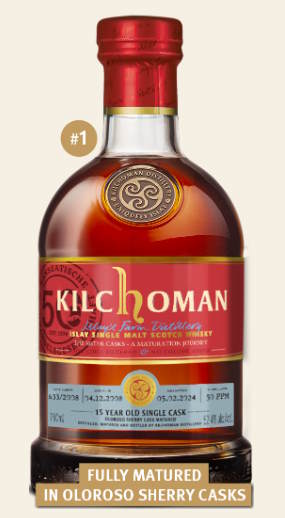 Kilchoman Vintage 2008 15y 2024 Oloroso 0,7l 52,4 %vol. Whisky single cask #633