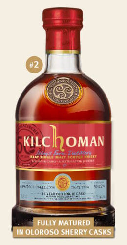 Kilchoman Vintage 2008 2024 Oloroso 0,7l 51,1 %vol. Whisky single cask #639 50 ppm limitiert auf 