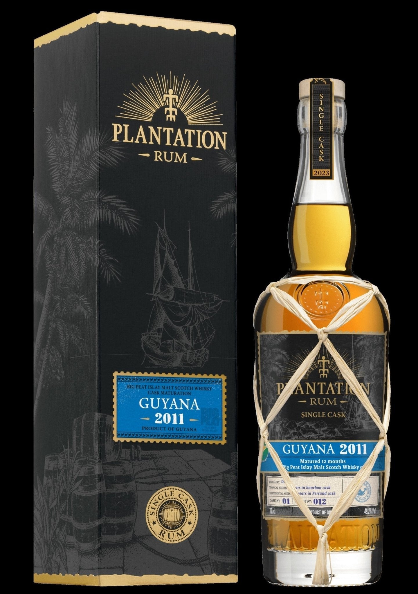 Plantation Guyana 2011 2023 Big Peat Whisky Finish XO 0,7l 49 % vol. single cask Rum ex