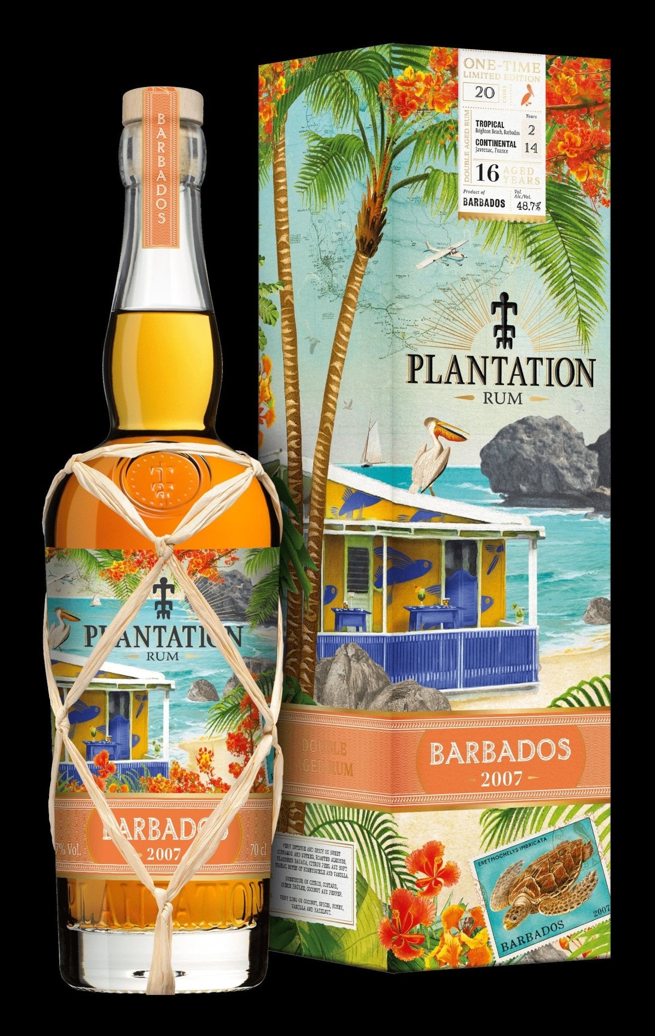 Plantation one time Barbados 2007 2023 Terraverra Nr.3 0,7l 48,7% vol. limited Edition Rum Sonderedition limitiert
