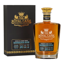 Načtěte obrázek do prohlížeče galerie,Royal Cane Barbados 2002 0,7l 50%vol. Rum single cask Distillery: Foursquare Rum 20 years -American white oak Pot still  Molasses   limitiert auf 201 Flaschen   Tasting notes This Barbados rum is a pale golden amber color with deep aromas of dates, apricot, honey, and lemon thyme. With a warming, slightly prickly texture the fruity pot still notes of pineapple and banana , while baking spice, cinnamon, clove &amp; ginger. influence finish leather, varnish, herbal oak.
