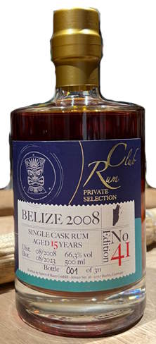 Rumclub Ed.41 Belize 2008 66,3% vol. 0,5l Single cask Rum club - inn-out-shop