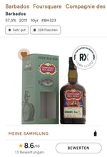 Load image into Gallery viewer, Compagnie des Indes Foursquare 10 Barbados cdi Single Cask Rum 57,3% vol. 0,7l Fassabfüllung Sonderedition Fassstärke
