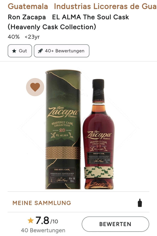Zacapa 23 El Alma The Soul Cask Heavenly Cask 0,7l 40%vol. rum