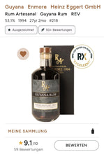 Laden Sie das Bild in den Galerie-Viewer, RA Enmore 1994 2021 25y Guyana Distillery mark rev 0,5l 53,1% vol. #218 rum Artesanal
