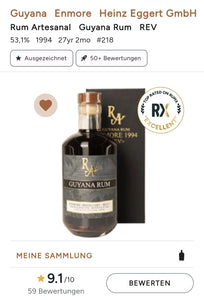 RA Enmore 1994 2021 25y Guyana Distillery mark rev 0,5l 53,1% vol. #218 rum Artesanal