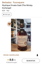 Laden Sie das Bild in den Galerie-Viewer, Foursquare Mystique 14 private cask Barbados 62% vol. 0,7l single blended Rum
