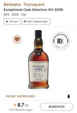 Load image into Gallery viewer, Foursquare 2008 Barbados 2020 cask strength 60% vol. 0,7l Rum
