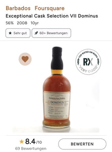 Foursquare Dominus Barbados Rum Exceptional collection 56 % vol. 0,7l limitiert limited