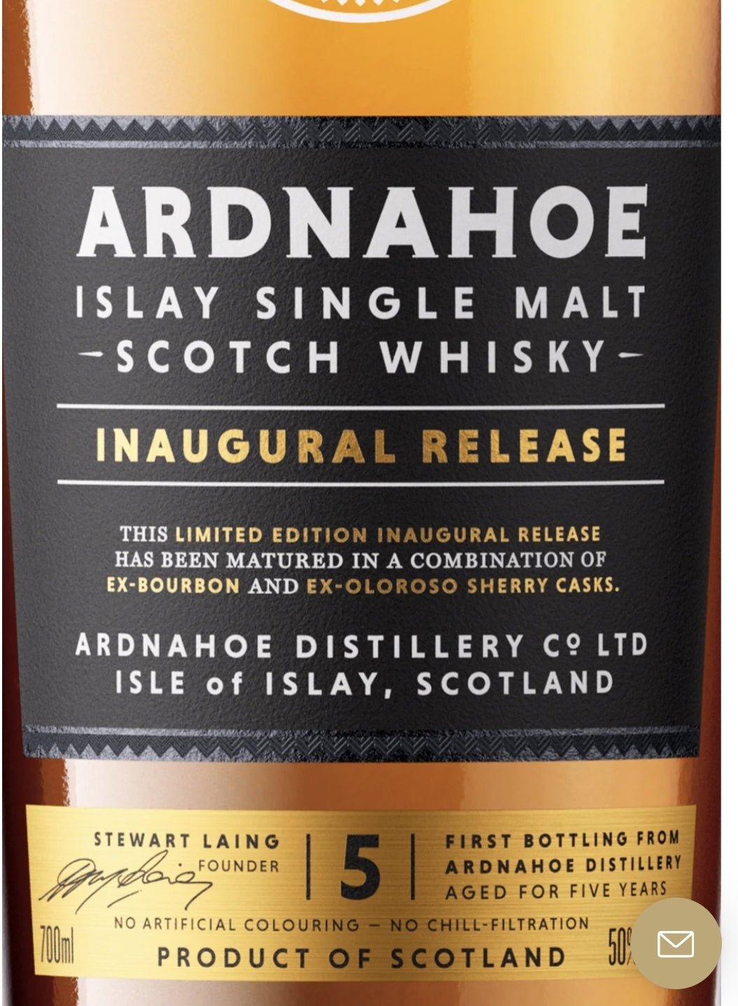 Ardnahoe Inaugural 5y first Release islay GP whisky 0,7l 50 % vol.