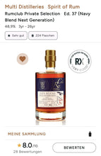 Load image into Gallery viewer, Rumclub Ed.37 Navy blend 48,9 % vol. 0,5l Rum club
