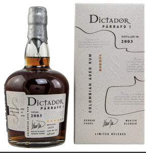 Dictador Parrafo 2003 Bourbon 2022 0,7l 41% vol.