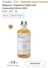 Load image into Gallery viewer, Wagemut Trinidad TDL 15y SCC PX Single Cask 2023 Cask Strength Angostura Rum 0,7l 62,8%vol.
