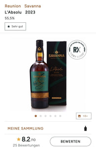 Savanna l absolu 2023 Reunion Rhum 55.5% vol. 0,7l rum