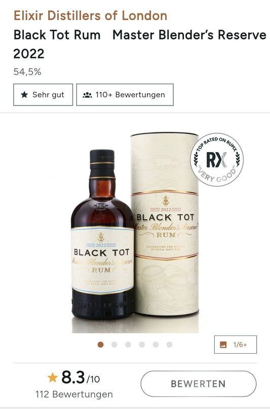 Black Tot Master Blender’s Reserve Rum Limited 2022 Edition 54,5 %vol. 0,7L Rum blend
