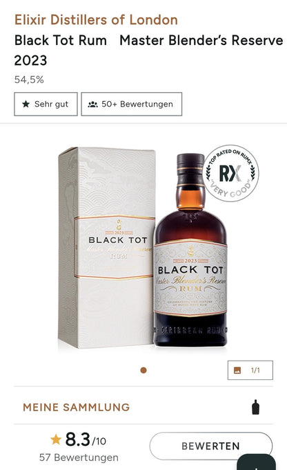 Black Tot Master Blender’s Reserve Rum Limited 2023 Edition 54,5 %vol. 0,7L Rum blend