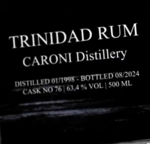 RA Trinidad Caroni 1998 2024 0,5l 63,4% vol. Rum Artesanal #76