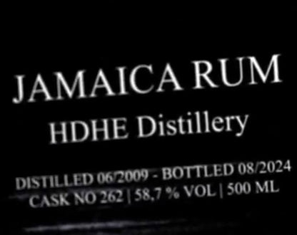 RA Jamaica Hampden 2009 2024 HDHE DOK 0,5l #262 58,7% vol.single cask Rum Artesanal