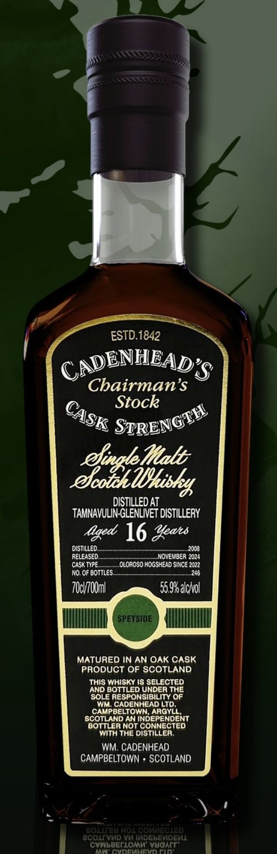 Tamnavulin Chairmans Stock 2008 single cask sherry oloroso Cadenhead's 0,7l 55,9 %vol.