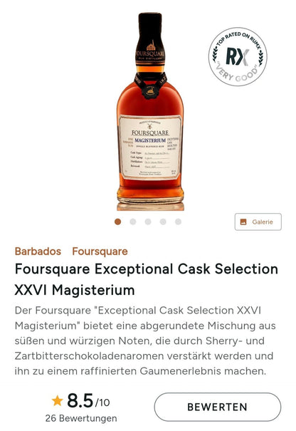 alt
Foursquare Magisterium 2024 Barbados Rum sherry cask strength 58% vol. 0,7l