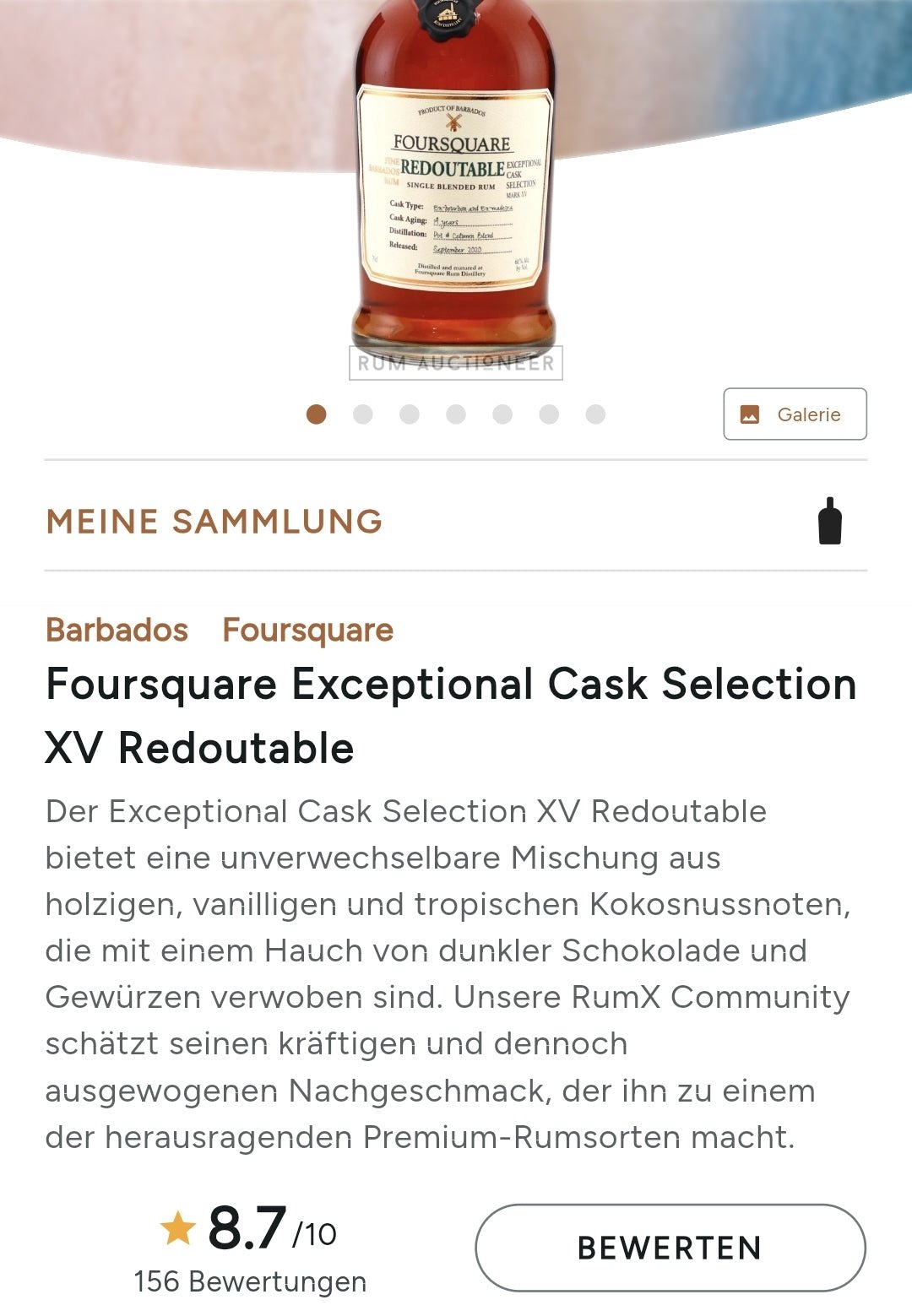 Foursquare Redoutable 14y 2020 Barbados 61% vol. 0,7l Rum