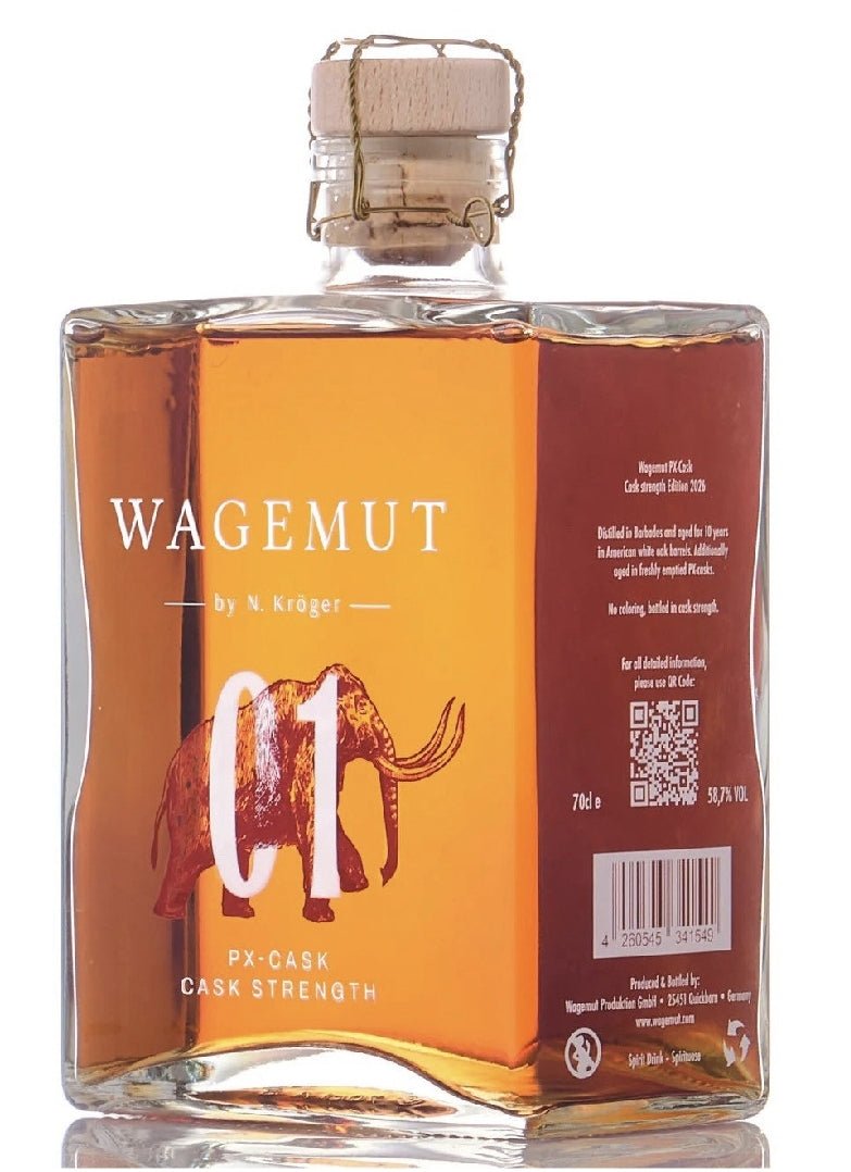 Wagemut 01 Cask Strength 10 y PX Cask Barbados Rum Spirituose 0,7l 58,7%vol.