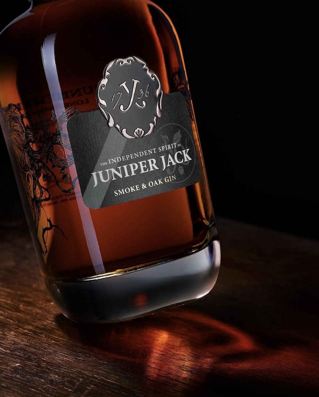 Juniper Jack Gin Smoke & Oak Edition 0,5l 46,5% vol. mit geräuchertem Lapsang Souchong bio Schwarztee